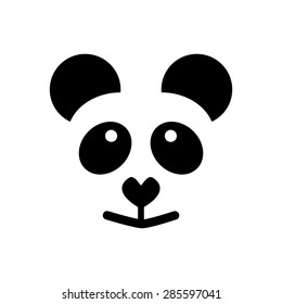 Simple sign  panda logo vector illustration