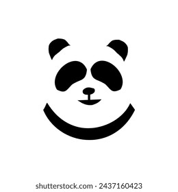 Simple sign a panda. vector design template