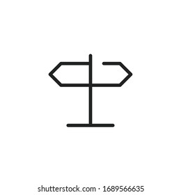 Icono simple de la línea de post de signo. Pictograma de trazo. Ilustración vectorial aislada en un fondo blanco. Símbolo de calidad superior. Signo de vector para aplicaciones móviles y sitios web.
