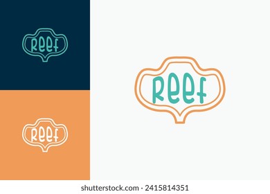 simple sign reef icon logo design vector illustration with colorful and elegant styles. abstract symbol of reef and coral logo vector design background.