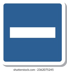 Línea de detención de ilustración de etiqueta de signo simple