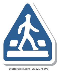 Cruce de ilustración simple con pegatinas de señas
