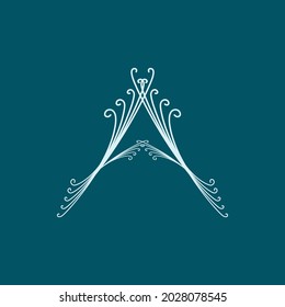 Simple Sign or Symbol A Logo Mandala Style, the best use for fashion or beauty shop