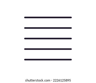 Simple sign and symbols for UI. Suitable for web sites, apps, internet stores. Editable stroke. Vector line icon of text on page on web site 