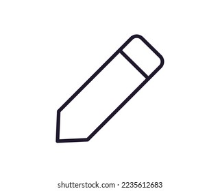 Símbolo y signo sencillos para la interfaz de usuario. Adecuado para sitios web, aplicaciones, tiendas de internet. Trazo editable. Icono de línea del vector del lápiz 