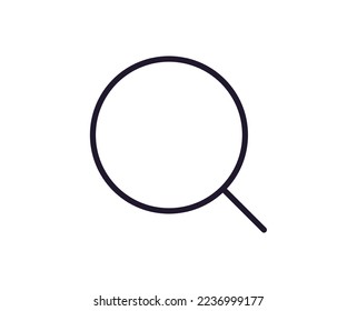 Símbolo y signo sencillos para la interfaz de usuario. Adecuado para sitios web, aplicaciones, tiendas de internet. Trazo editable. Icono de la línea del vector de la lupa 