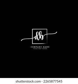 Simple Signature Logo for Alphabet DB - Handwritten Signature for Photography and Fashion Business
