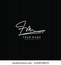 Simple Signature Logo for Alphabet FM - Handwritten Signature for Photography and Fashion Business
