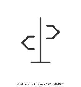 Icono de línea de señalización simple. Símbolo premium con estilo de trazo. Diseño del icono de la señalización. Ilustración vectorial.