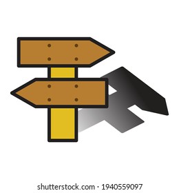 simple signposts with a shadow added