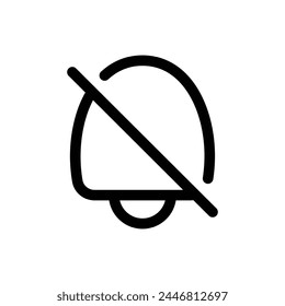 Simple Silent line icon isolated on a white background