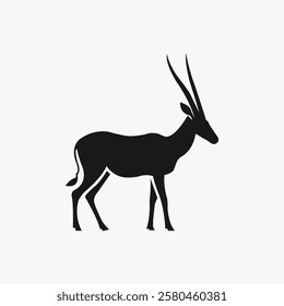 Simple Silhouette of an Antelope