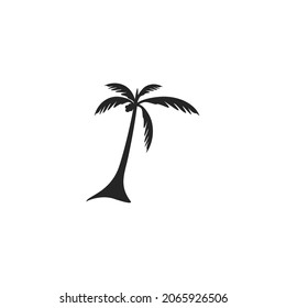 Simple silueta de coco gráfico de árbol vectorial, perfecto para su logotipo de negocio o decoración de producto.