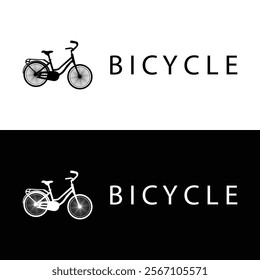 simple silhouette design logo vehicle bicycle transportation sport bike illustration templet symbol