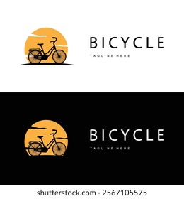 simple silhouette design logo vehicle bicycle transportation sport bike illustration templet symbol