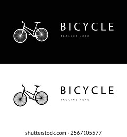 simple silhouette design logo vehicle bicycle transportation sport bike illustration templet symbol