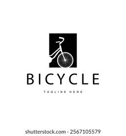 simple silhouette design logo vehicle bicycle transportation sport bike illustration templet symbol