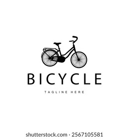 simple silhouette design logo vehicle bicycle transportation sport bike illustration templet symbol