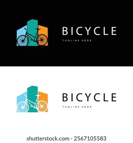 simple silhouette design logo vehicle bicycle transportation sport bike illustration templet symbol