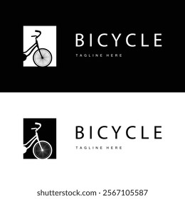 simple silhouette design logo vehicle bicycle transportation sport bike illustration templet symbol