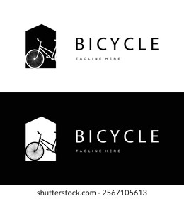 simple silhouette design logo vehicle bicycle transportation sport bike illustration templet symbol