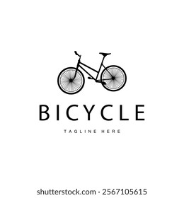 simple silhouette design logo vehicle bicycle transportation sport bike illustration templet symbol