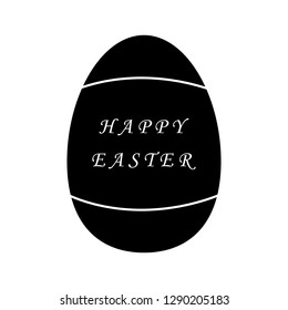 A simple silhouette of easter eggs, and the inscription Happy Easter.