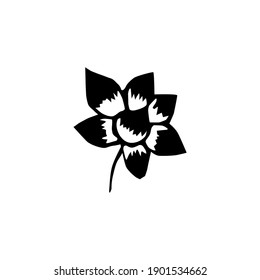 Flor Silhoutte simple. Vector de ilustración 