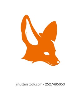 simple silhouette fox head illustration