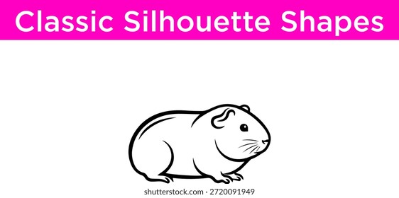 Einfache Silhouette eines Hamsters Vektor