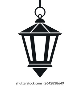 Simple Silhouette of a Hanging Lantern