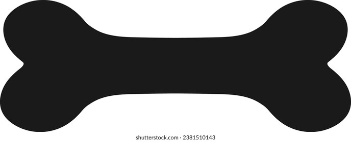 Ilustración simple de silueta de hueso