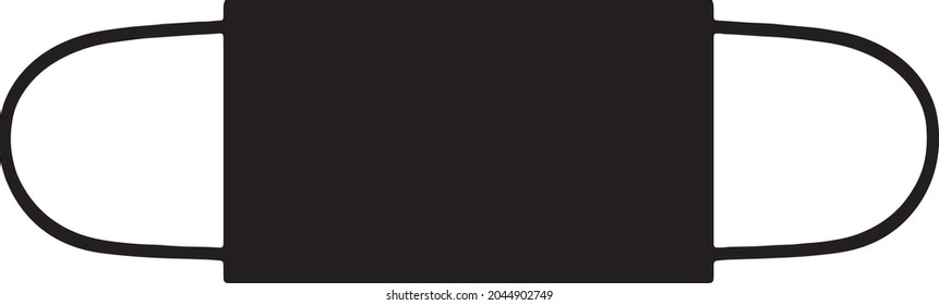 simple silhouette illustration of a mask