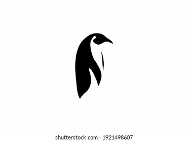simple silhouette illustration of a penguin