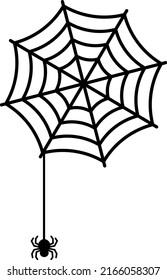 Simple silhouette illustration of web