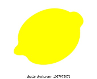 Simple silhouette of a lemon