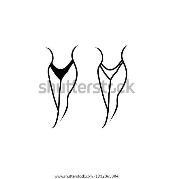 Simple Silhouette Logo Beautiful Sexy Body Stock Vector Royalty Free 1932065384 8823