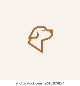 simple silhouette logo of labrador retriever dog head