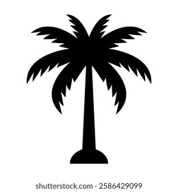 Simple Silhouette of a Palm Tree. silhouette palm tree, summer, vacation, icon, logo, nature, travel

