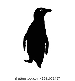 Simple Silhouette of a Penguin. Penguin vector, Penguin silhouette, Penguin logo.
