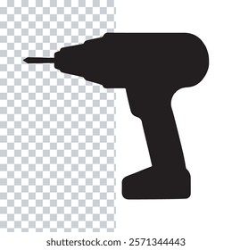 Simple Silhouette of a Power Drill vector icon design