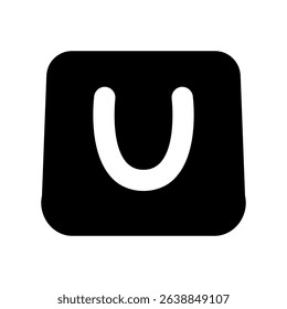 Simple Silhouette of a Retail Bag for Purchases