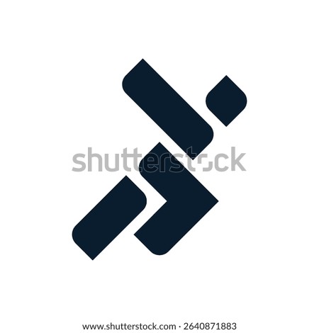 simple silhouette of running person logo vector