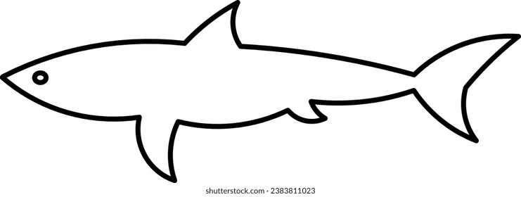 Simple silhouette of a shark