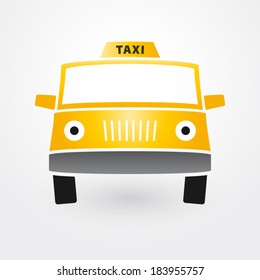 simple silhouette taxi car