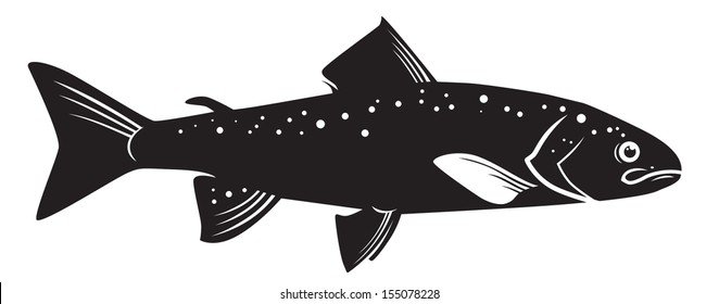 Simple Silhouette Trout