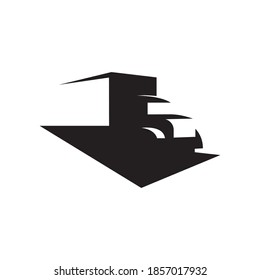 einfaches Silhouette-LKW-Logo
