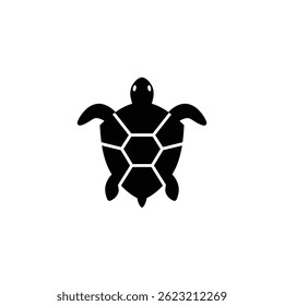 Simple Silhouette Of Turtle In Black And White For Logo Designs