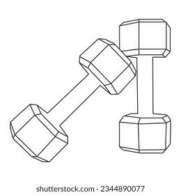 simple silhouette vector dumbbell, dumbel, dumbbel, isolated on white design