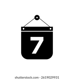 Simple silhouette vector illustration calendar icon design